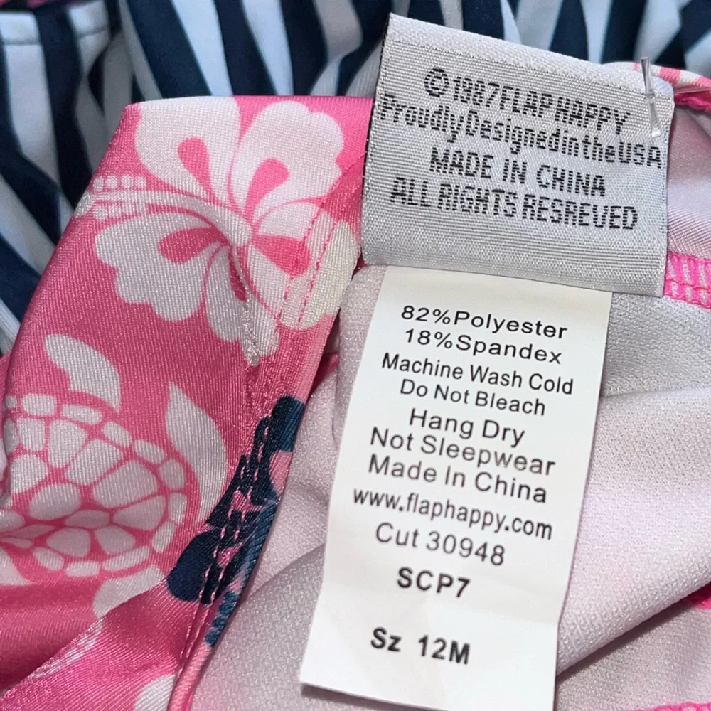 Flap Happy Kids UV 50 NWT Pink Ruffle Swimsuit Size 12M